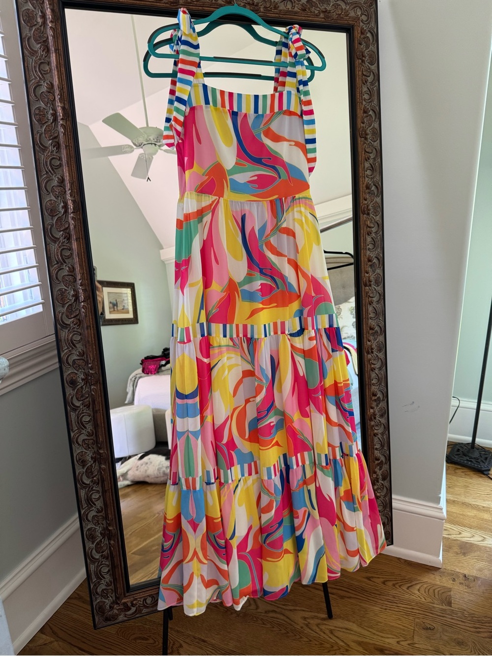 Flying Tomato Striped Tie-Shoulder Multicolor Maxi Dress